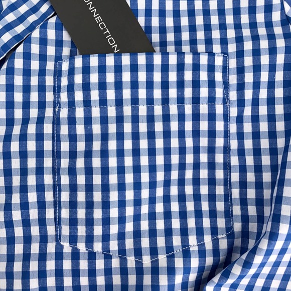 French Connection NEW Women Size Large Tatus Check Tie Front Shirt Short Sleeves - Picture 5 of 8